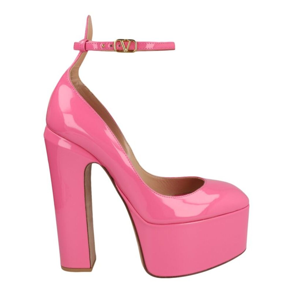 Valentino Tan-Go Platform Pumps Pink Womens